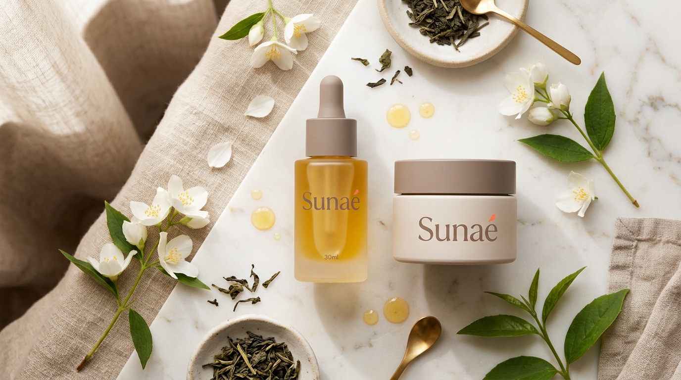 SUNAE Testimonial Flatlay